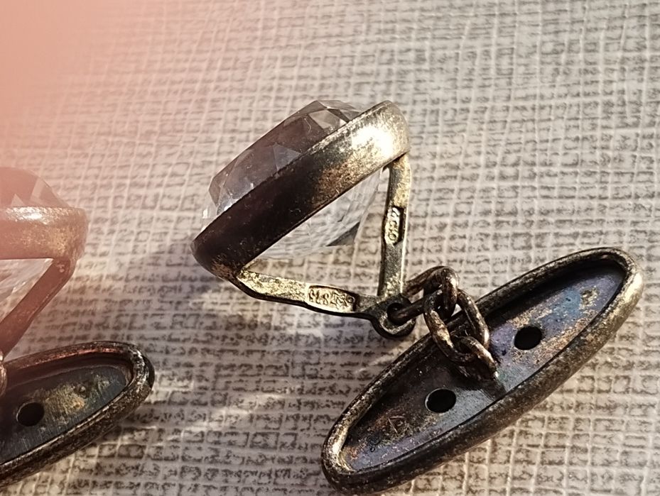 Брошка Серебро 875.Горный хрусталь