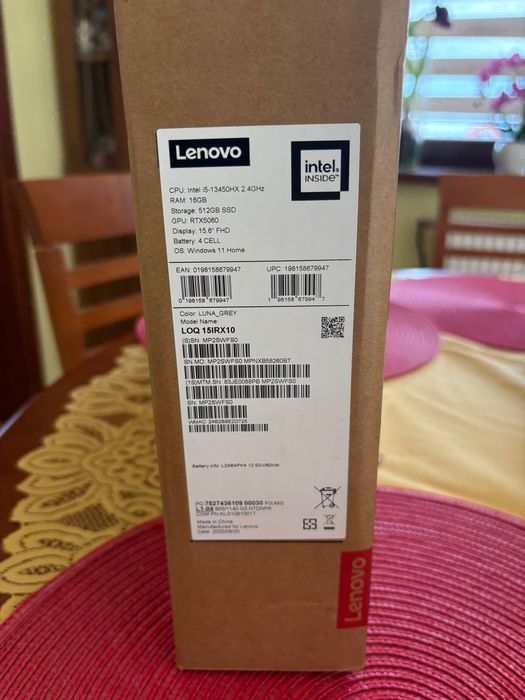 Nowy Laptop Lenovo LOQ15 IRX10 Rtx 5060 I5-13450HX