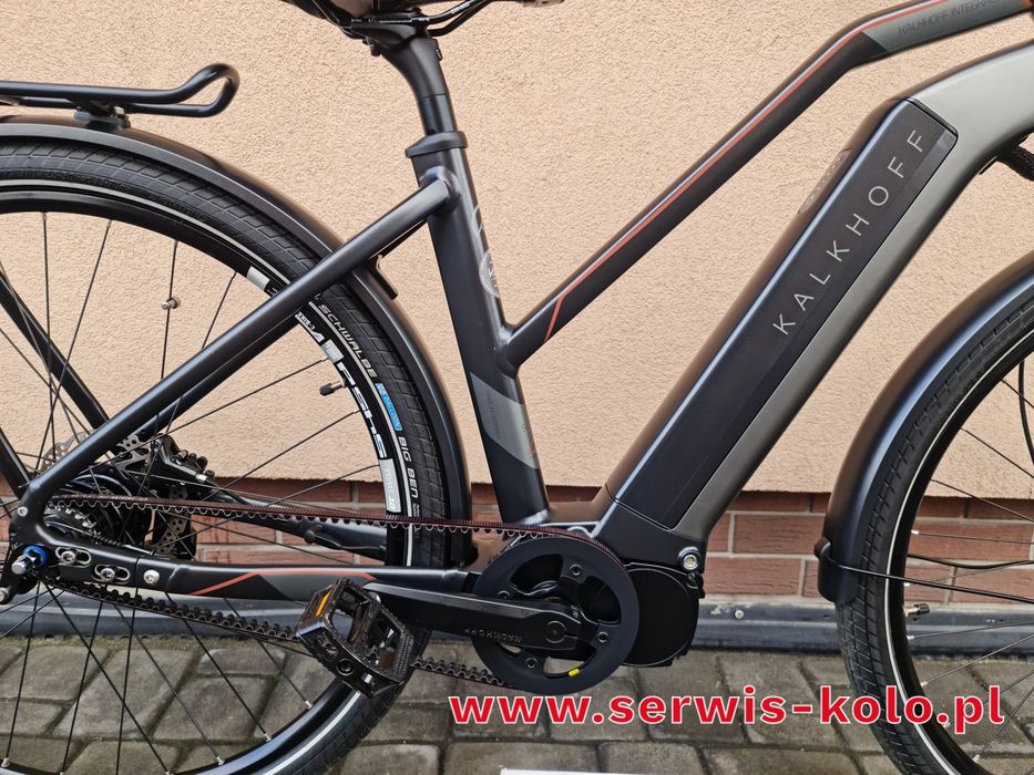 Rower elektryczny damski KALKHOFF koła 28 SHIMANO 8S aluminium pasek