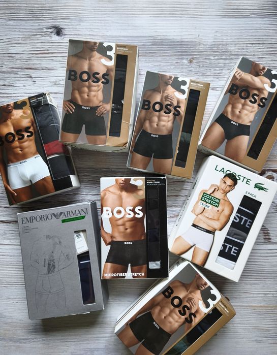Оригінал! S, M, L, XL, XXL труси HUGO BOSS боксери чоловічі armani tommy hilfiger Calvin Klein Lacoste