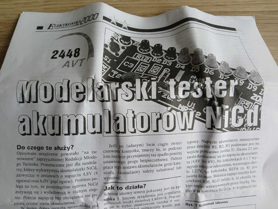 Modelarski tester akumulatorów Ni-Cd Ni-MH kit AVT 2448