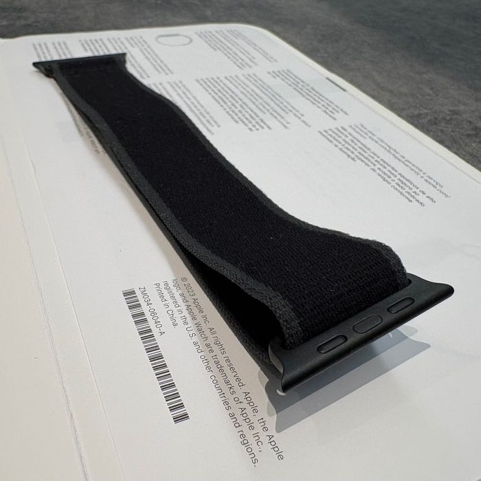 Oryginalny pasek Apple Watch Ultra 1 2 3 Black Titanium Trail Loop M/L