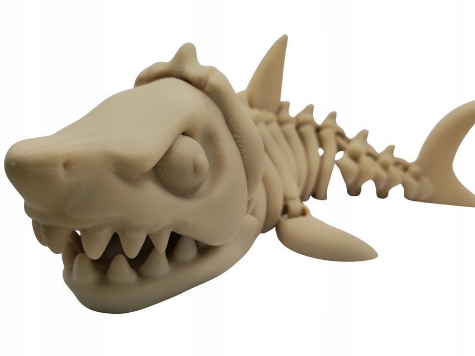 Wielki Rekin MEGALODON Szkielet Figurka 3D Ruchoma 20cm Dinozaur