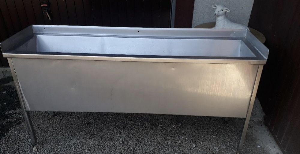 Umywalka Gastronomiczna ze stali nierdzewnej 180cm Nierdzewka 3 stanow
