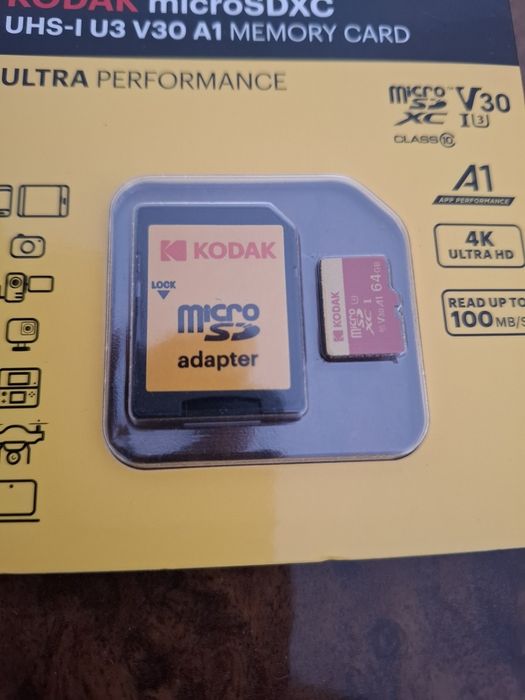 Карта памяти MicroSD 64 Гб SD/TF, для смартфонов, планшетов, камер