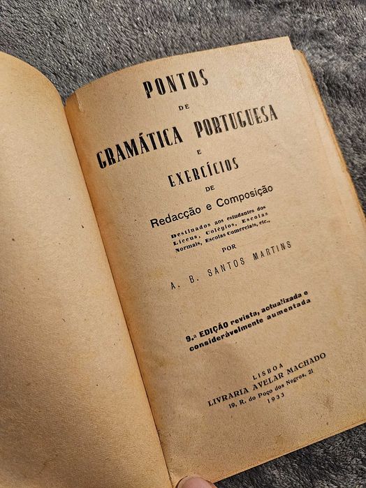 Pontos de gramática portuguesa e exercícios de redacção e composição