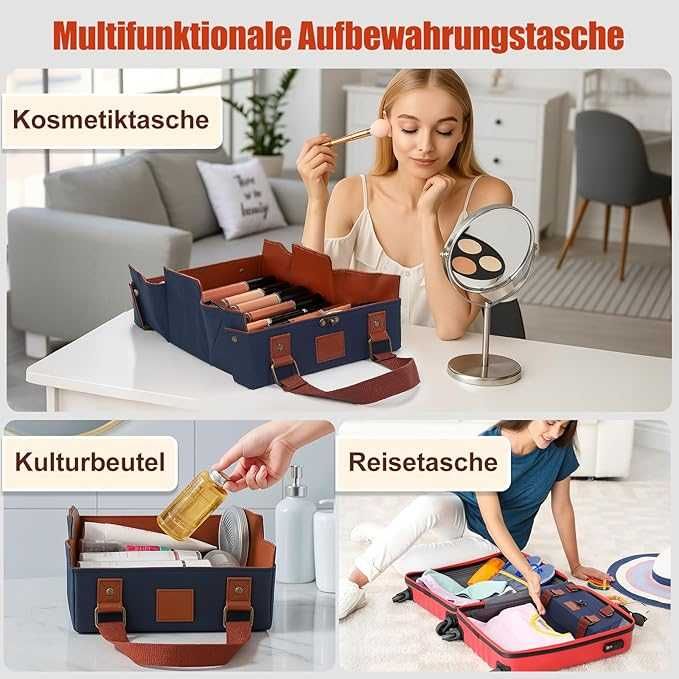 Torba kosmetyczna MYSHELL Travel, Damska duża pojemność