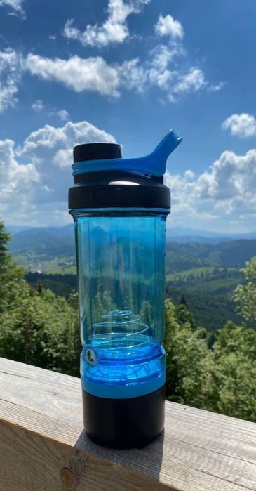 Шейкер спортивний Casno пляшка бутылка з вінчиком 600 мл Синій