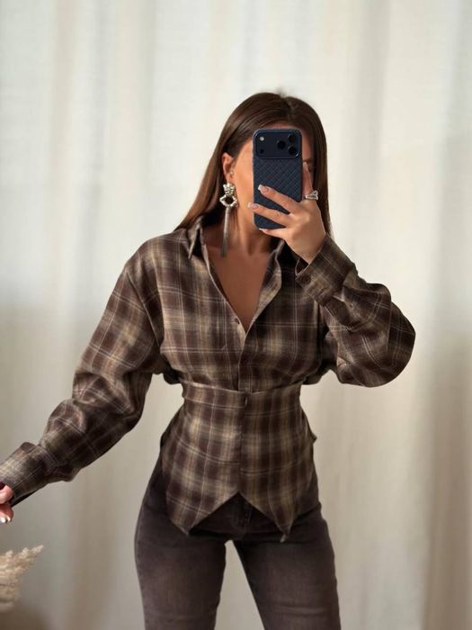 Сорочка в клітинку ,трендова