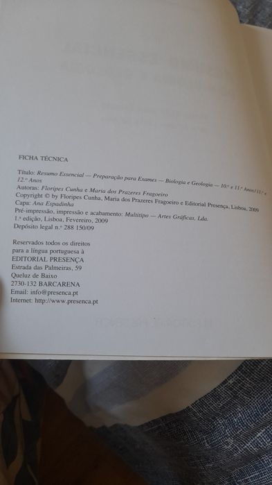Livro de Resumo essencial Biologia e Geologia
