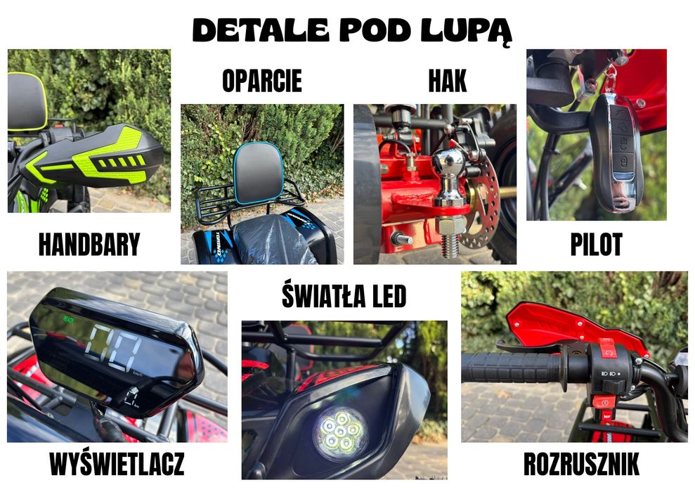 MINI QUAD 50CC Pelikan Torino Regulacja prędkość LEDY Raty Dostawa