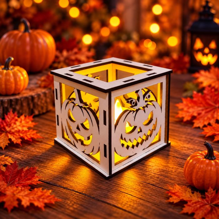 Strasznie fajny lampion Halloween - dynie LED