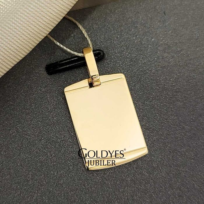 Złota zawieszka blaszka pod grawer próba złota 375