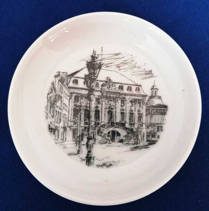 Prato decorativo em porcelana alemã Fürstenberg