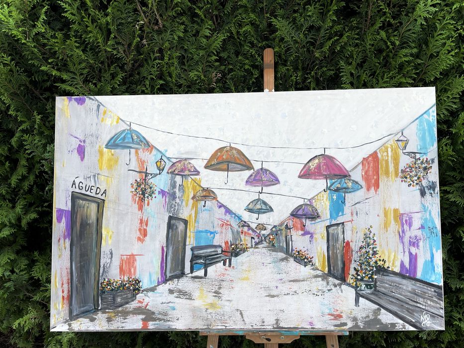 Cores suspensas-Águeda  Pintura acrilica