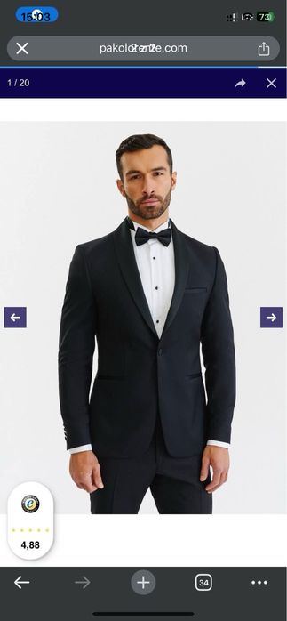 Smoking ślubny pako lorento rozm. M