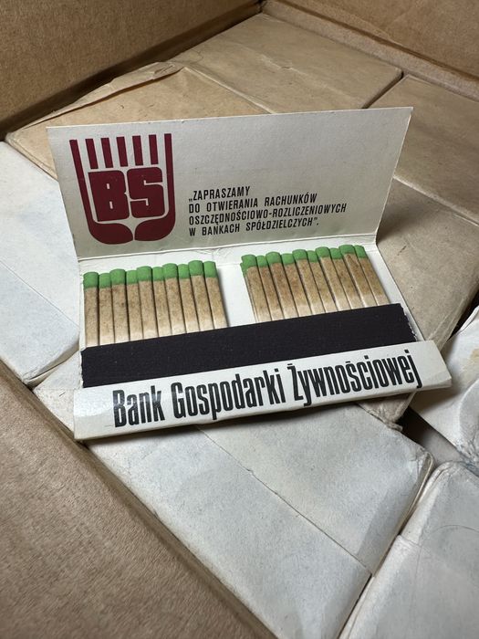 Zabytkowe zapałki CAŁY 600 szt. KARTON! nowe zapakowane PRL ZSRR