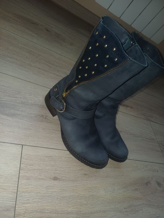 Kozaki skórzane kozaczki