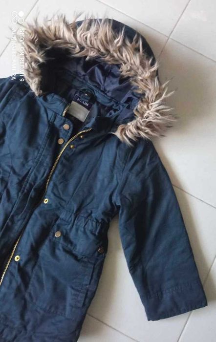 zimowa kurtka parka kiabi 116cm