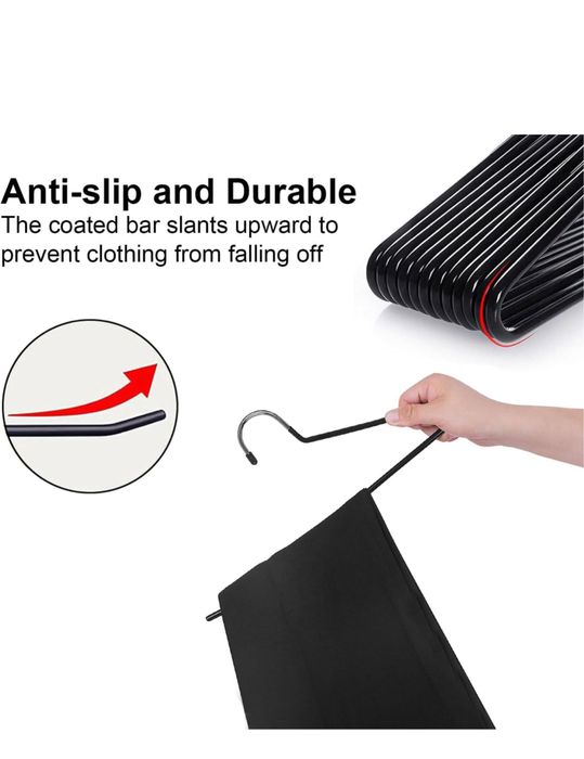 Wieszak 30 sztuk, metalowe, antyposlizgowe