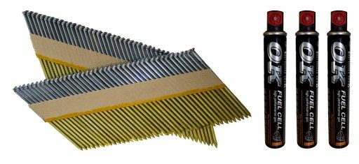 Gwożdzie łączone papierem gładkie 31x90 plus 3 gazy