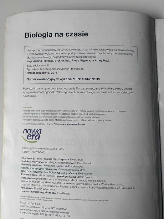 Biologia na czasie 1 (Nowa Era) — podręcznik do biologii