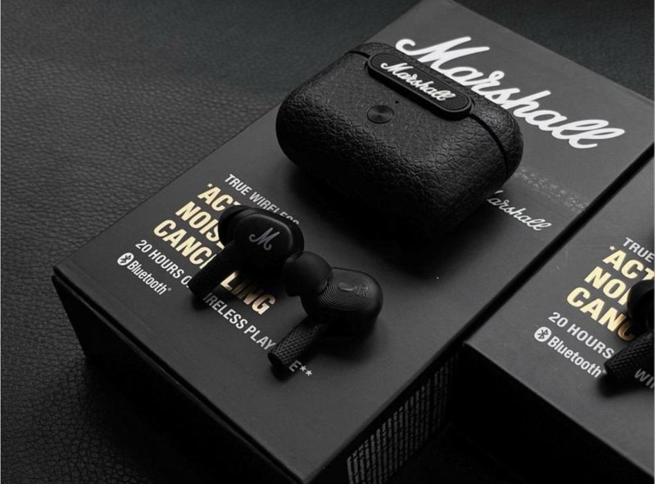 Бездротові навушники Marshall Motif (люкс якість) білі - чорні