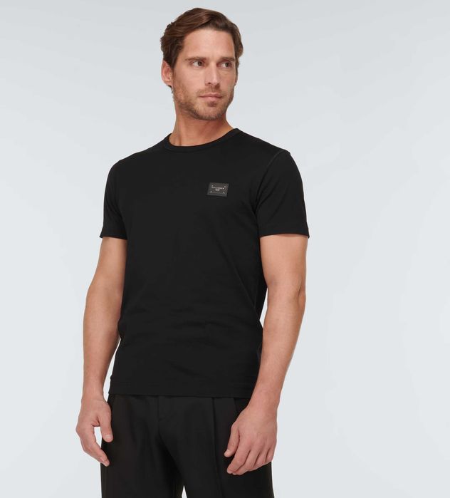 DOLCE&GABBANA luksusowy męski t-shirt BLACK Italy -50%