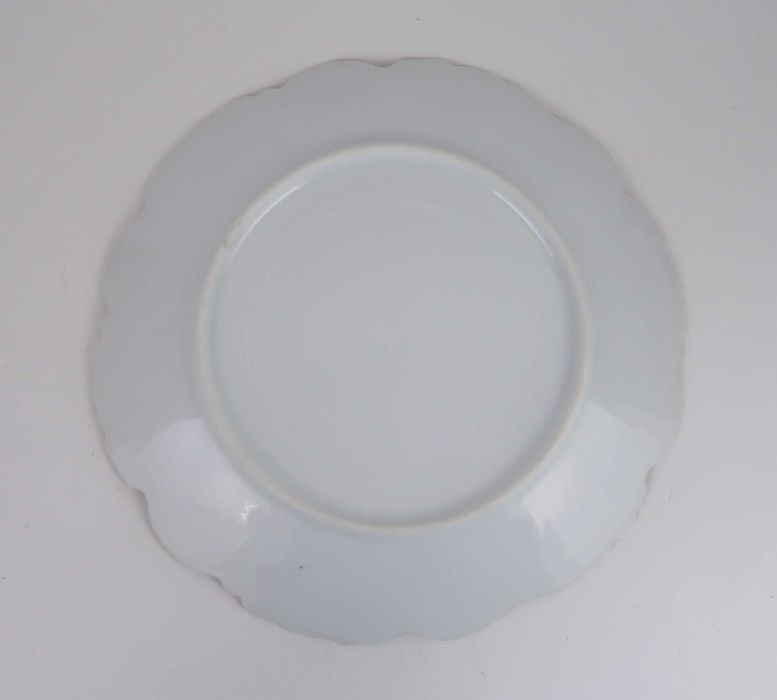Par de pratos porcelana moldada XIX/XX