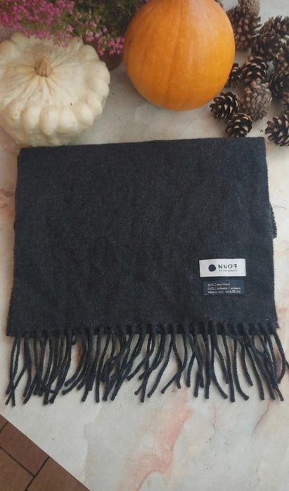 szalik wełniany 80% wełna wool 20% kaszmir NN07 made in italy