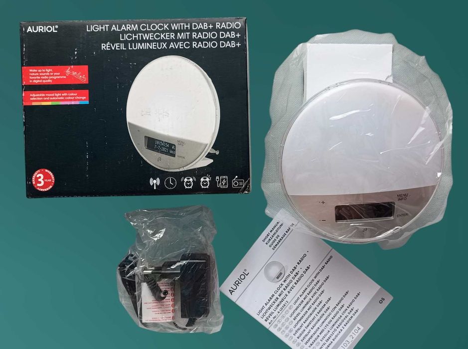 Світловий радіобудильник Auriol Light Alarm Clock з DAB+ новий.