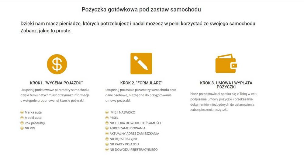 POŻYCZKA  kredyt pozyczka  bez BIK i KRD pod zastaw samochodu