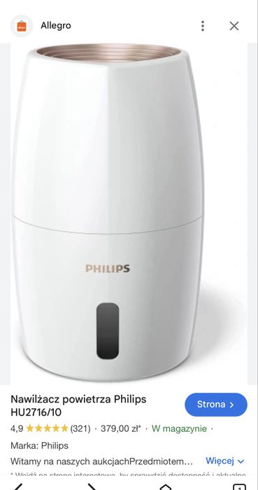 Nawilżacz powietrza philips
