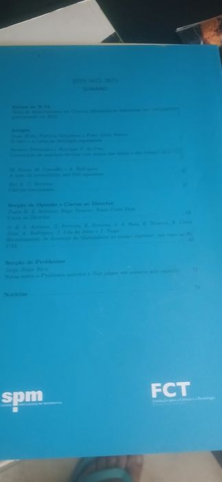 Boletim da sociedade portuguesa de matemática 74 e 75