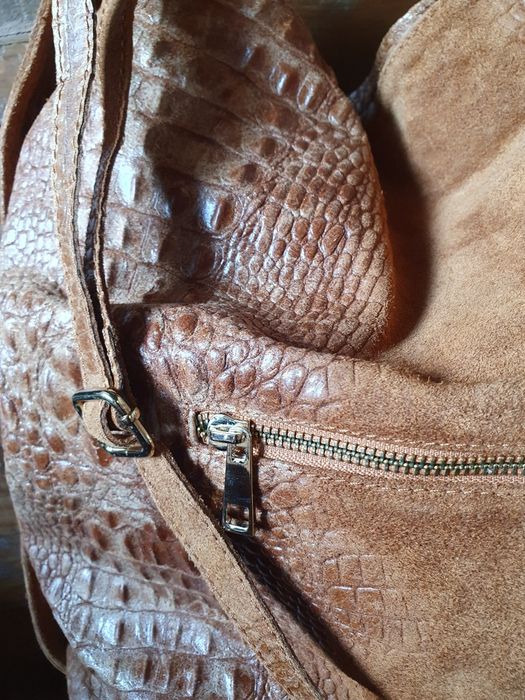 Mala de camurça camel