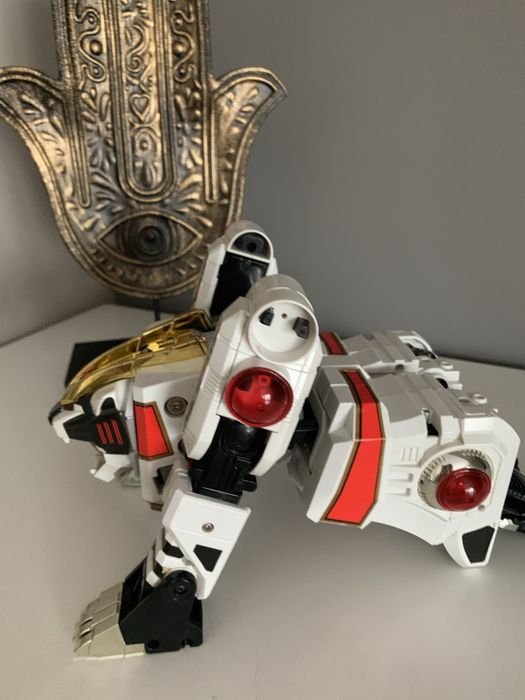 Power Rangers White Tigerzord Bandai 1994 Made in Thailand com luz