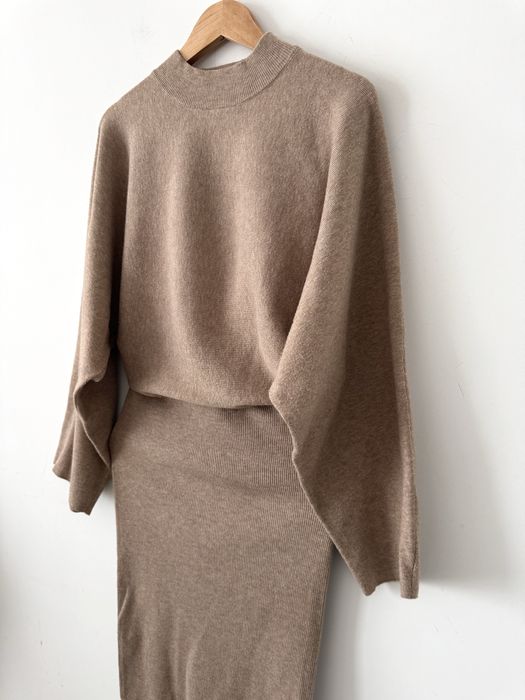 Mango dzianinowa sukienka midi Knitted dress Jesienna