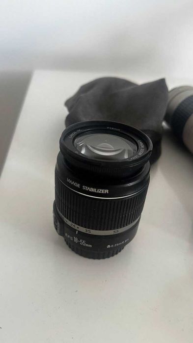 Canon EOS 7D Mark II z obiektywami i ładowarką