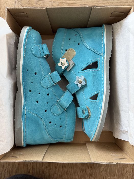 buty profilaktyczno - ortopedyczne DANIELKI wzór S124 turkus