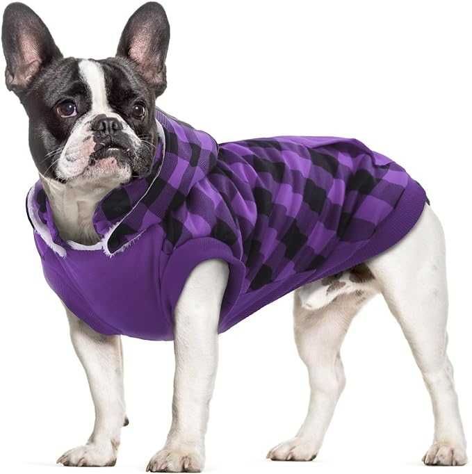 Ubranko dla psa wzór w kratę kurtka dla psa