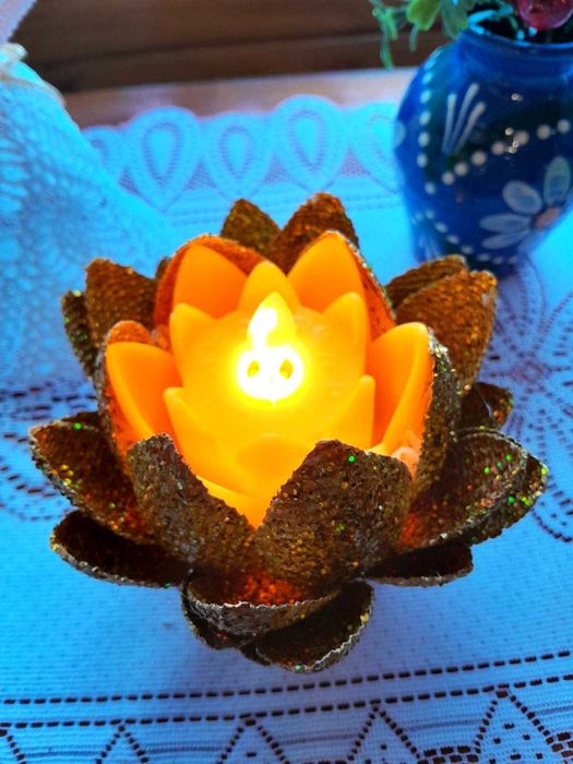 Świeca LED Kwiat Lotosu – lampa dekoracyjna