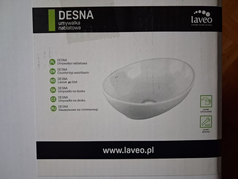 Umywalka nablatowa Desna vud 6241 nowa