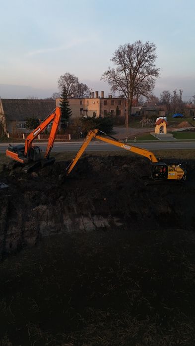 Wynajem koparek long kopanie stawów