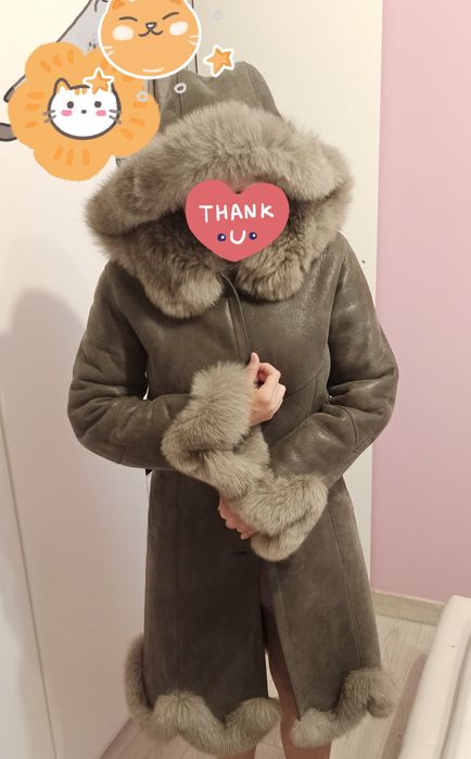 Plaszcz Futro skórzane stan idealny milusi