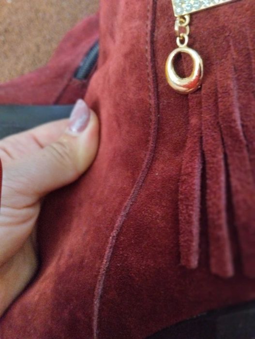 Нові черевики натуральна замша (ботінки, чобітки, ботики, ботильони )