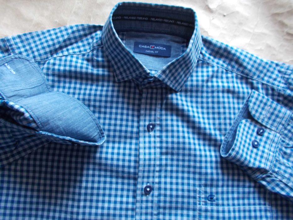 M- CASA MODA Premium - Designerska Koszula Męska M 39/40 cm Szwajcaria