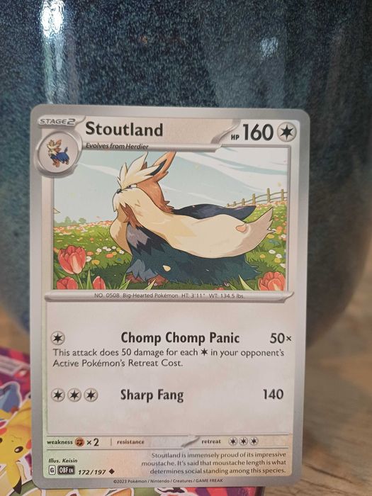 Carta Pokémon Stoutland #172 Pokemon Obsidian Flames