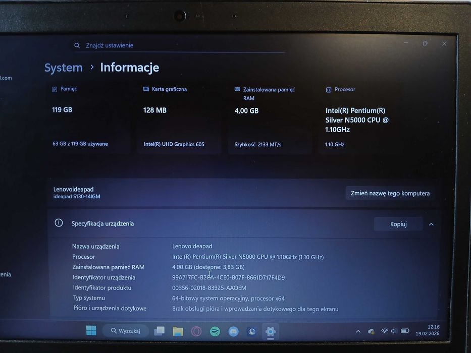 Laptop Lenovo Ideapad S130-14IGM
