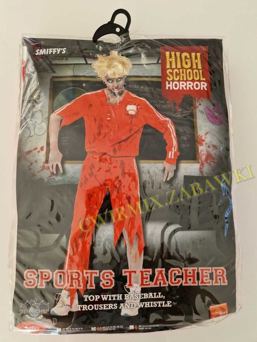 Halloween przebranie Kostium nauczyciela sportu Zombie M