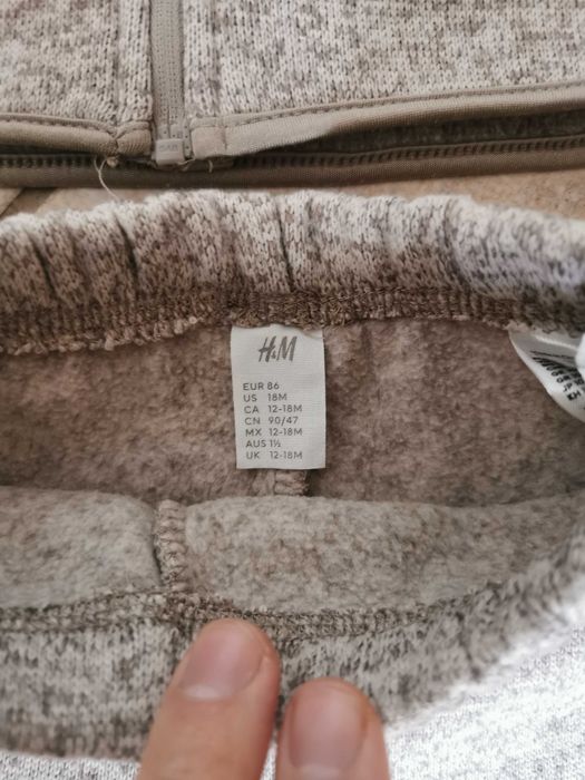 Ciepły polarowy komplet H&M r 86